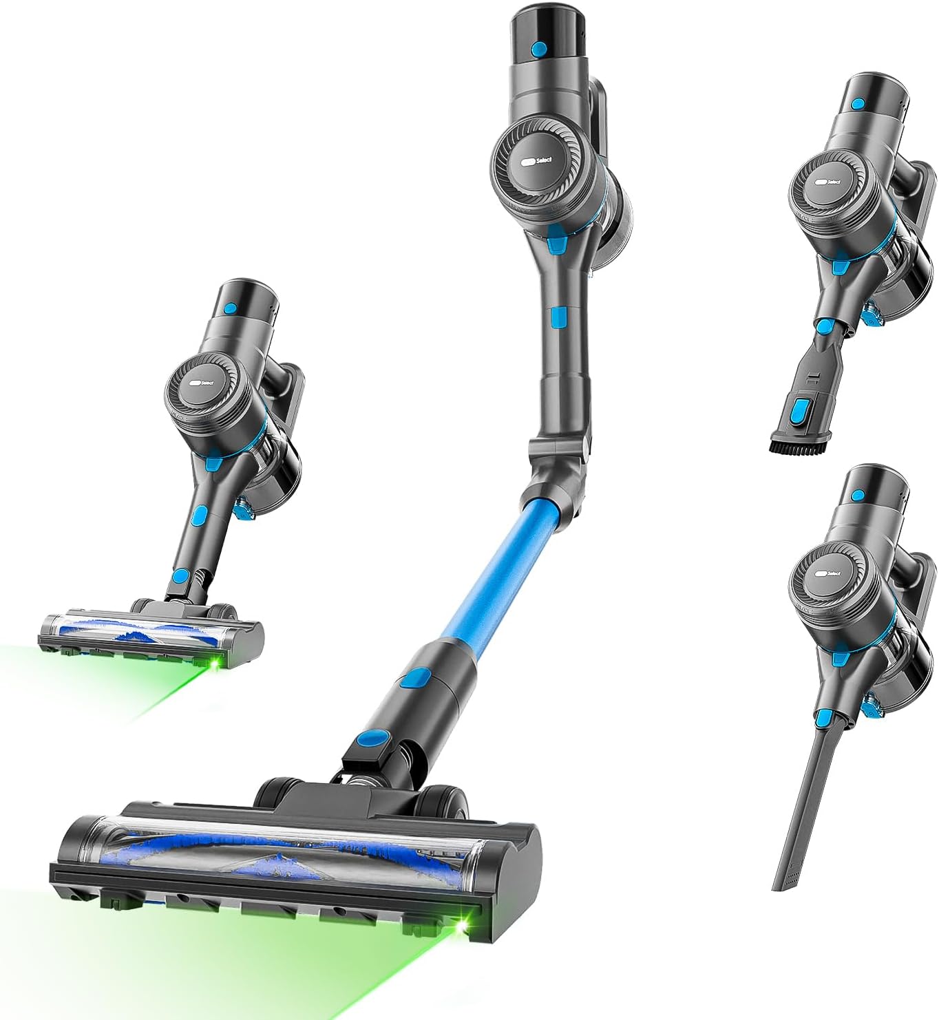 Apical Life Cordless Stick Vacuum, 40KPa Powerful Suction & 300W Brushless Motor, 3-in-1 Foldable Handheld Vacuum with HEPA Filter, LED Light & 45Min Runtime for Home, Hard Floors & Carpets (EV2706RT)