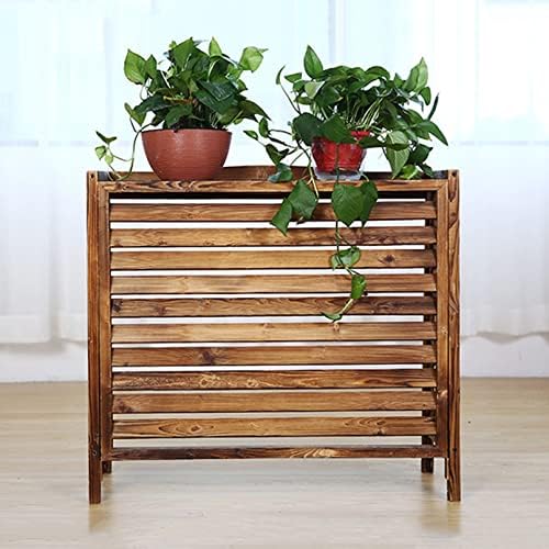 Cover for Outdoor Solid Wood Privacy Screen Fence Air Conditioning Cover - Protective Grilles for AC & Heat Pump - Space Divider, Trash Can Enclosure, Flower Stand & Air Conditioner Rack