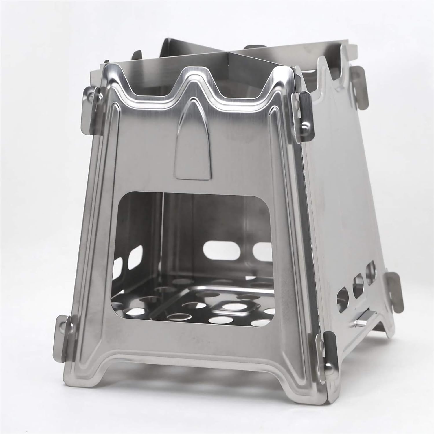 Outdoor Fire Pit, Foldable Portable Wood Stove, Fire Pits for Garden Stainless Steel Made Outdoor Fire Pits Are Suitable for Outdoor Garden Travel. Ventilated on all sides