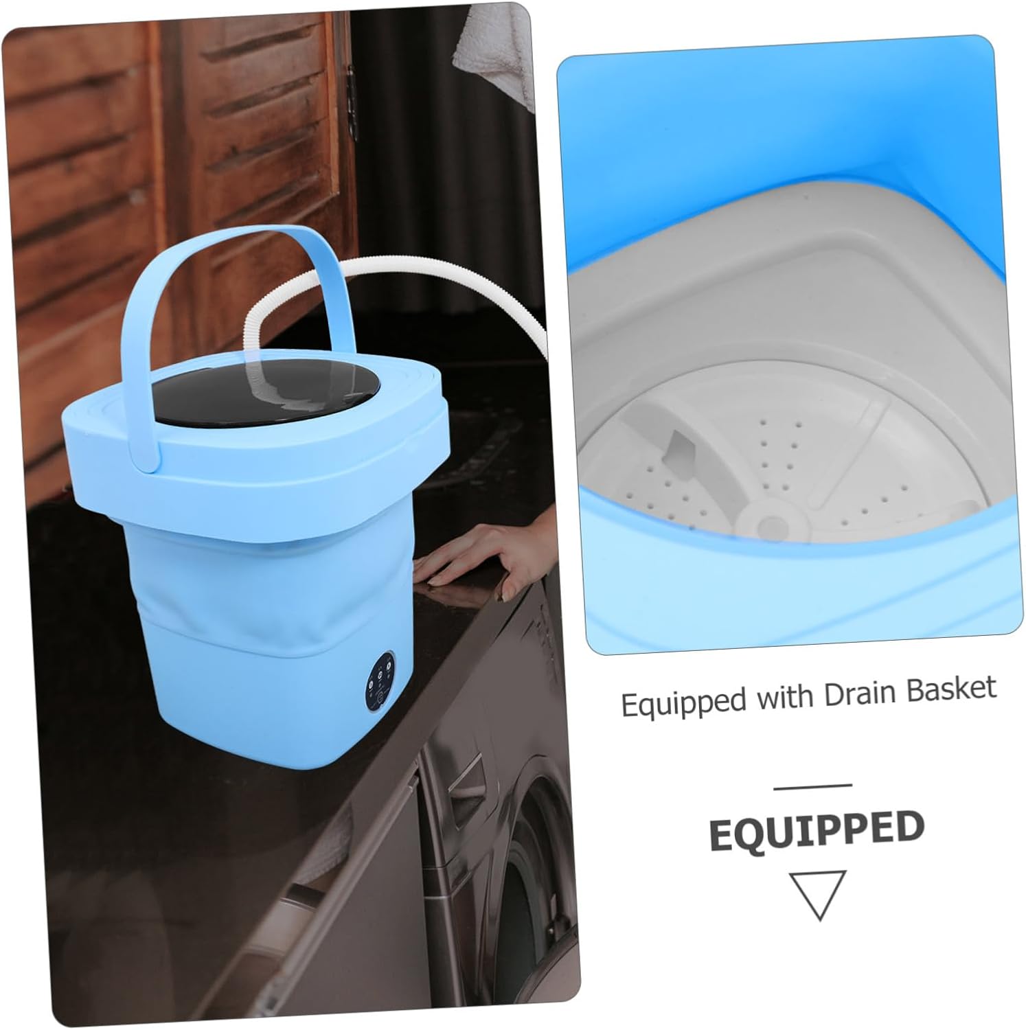 Mini Washing Machine Folding Washer Functions Touchscreen Control Compact Laundry for Dorm Home