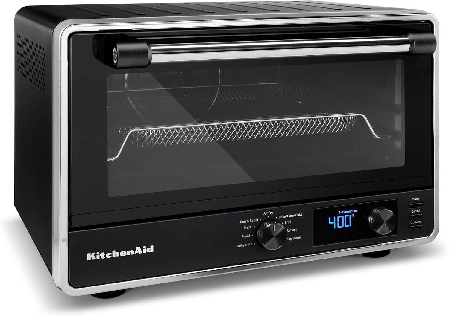 KitchenAid Digital Countertop Oven with Air Fry & Pizza Stone, KCO128BM, Black Matte
