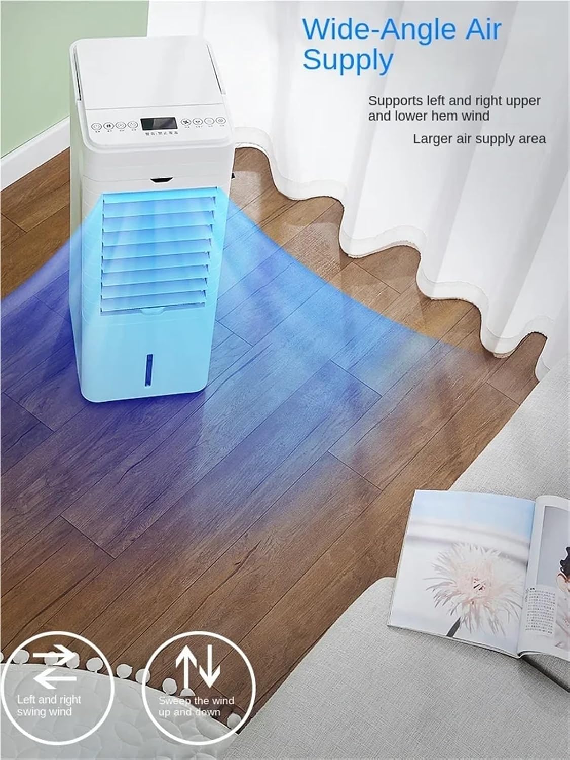 Portable Air Conditioner, Portable Air Conditioner Fan, Dual-Use Cold Air Fan with Heating and Cooling,Desktop Fan for Home Outdoors