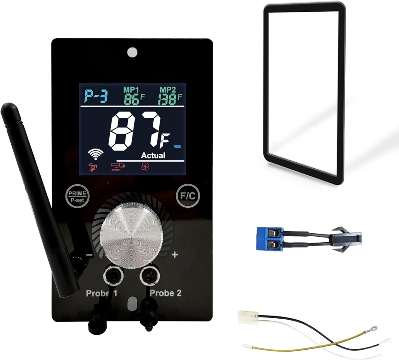 Universal WiFi PID Grill Control Board Replacement for Pit Boss, Traeger, Z Grills Grill & Smokers – App-Enabled Thermostat Controller with Precise 1°F Adjustment, Cool Down Assistant