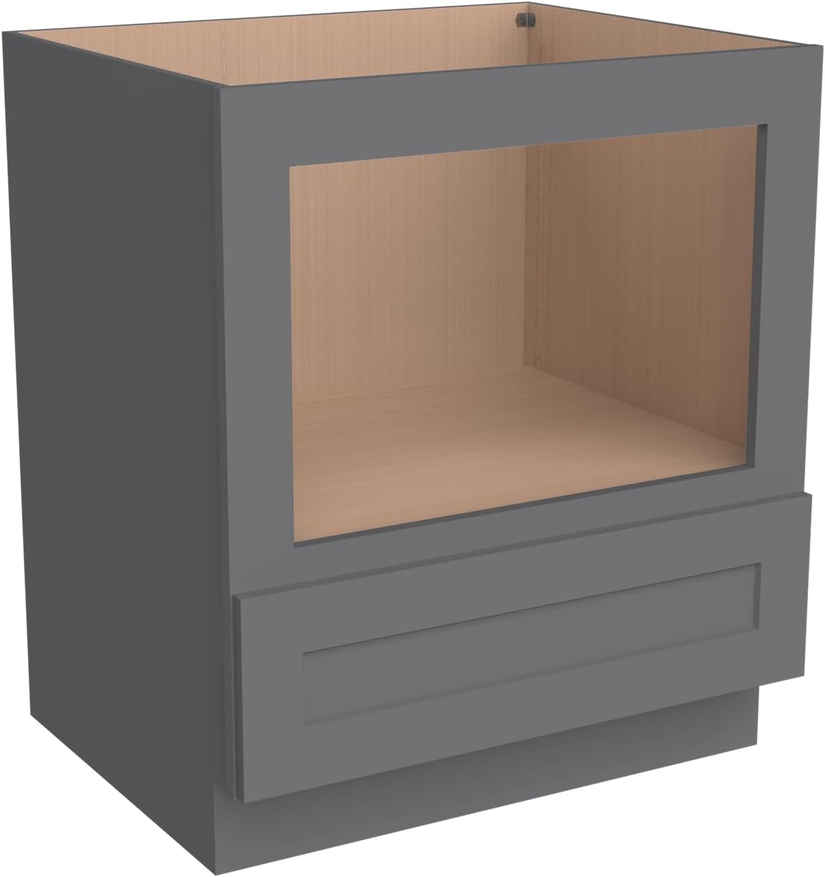 Microwave Base Cabinet – Solid Wood Shaker Style Kitchen Storage Base Unit with Drawer & Soft-Close Doors, RTA Pantry Cupboard for Dining Room, Coffee Bar 30