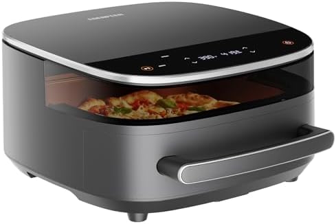 Extra Large Air Fryer,11-IN-1 6 QT 450F Air Fryer with Superior Airflow, Dual Heat Source Technology, Smart Digital Wide Fryer with Basket, Fits a 12