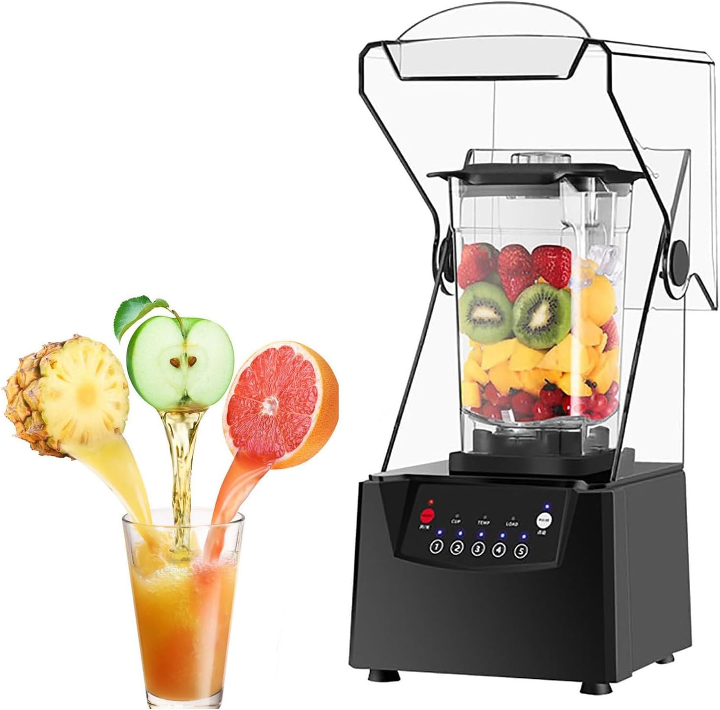 Blender Smoothie Maker, Multi-Function Blender, Food Grinder, Home Juicer, 2L Size Cups, Up to 17000 RPM