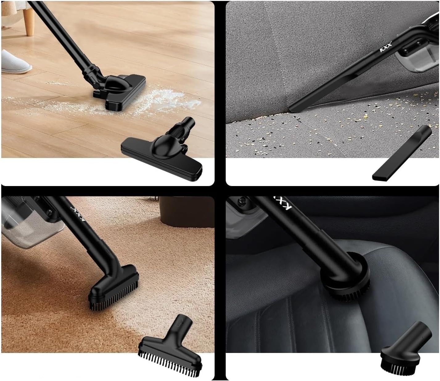 Handheld Cordless Vacuum Electric Power Cleaner For With 6pcs Tubes & 2pcs Filter