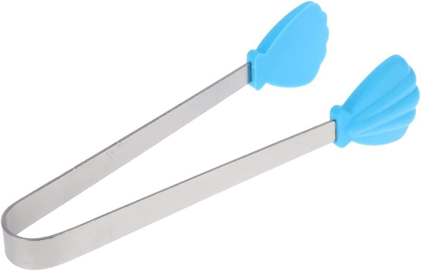 Kitchen Silicone Food Seashells Shape Stainless Steel Utensil Ice Candy Food Clip Mini Cubes