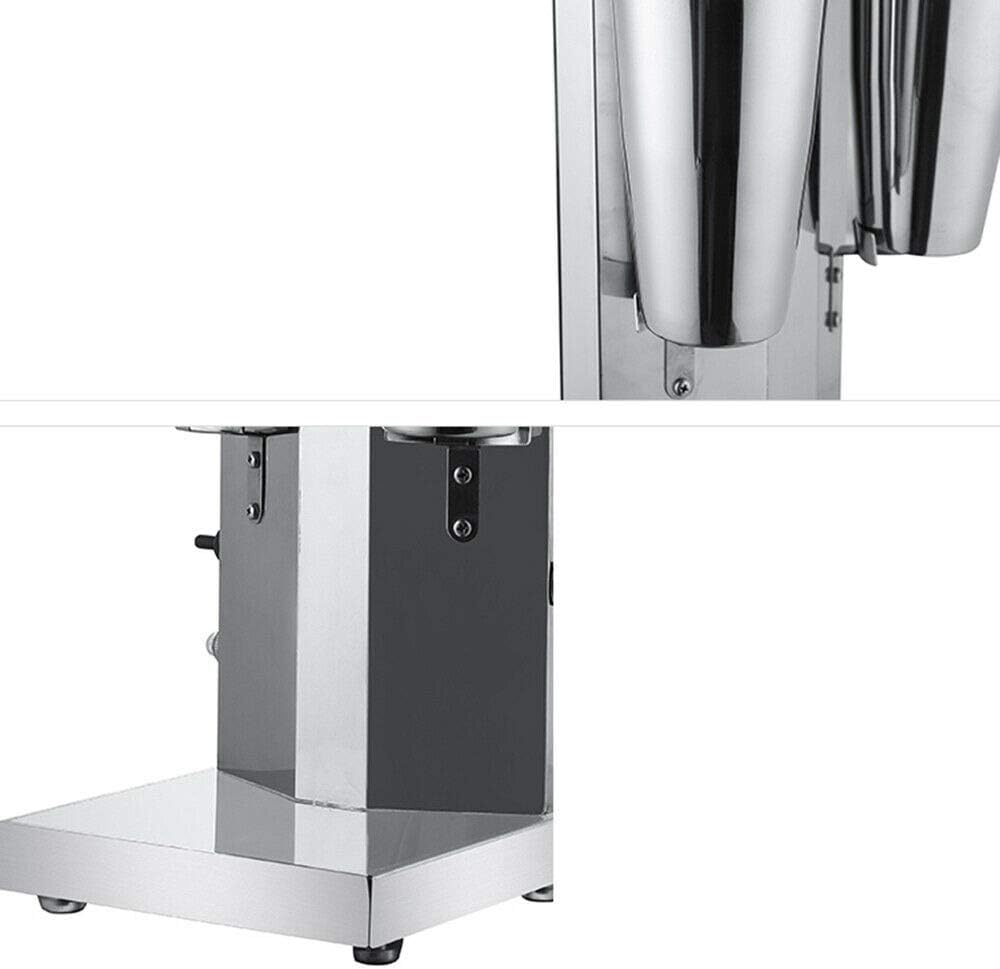Commercial Electric Milkshake Maker, Stainless Steel Milk Shake Machine Cocktail Tea Drink Mixer Smoothie Malt Blender 18000RMP (Double Head)