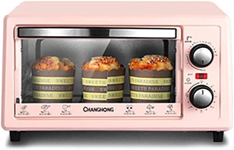 oven mini oven air fryer oven Mini Oven with Grill Rotisserie Electric Oven and Hob Packages Hob Cookers Timing Wide-Area Temperature Control 11L Mini Ovens Toaster Oven Air Fryer, (Color : Pink) (