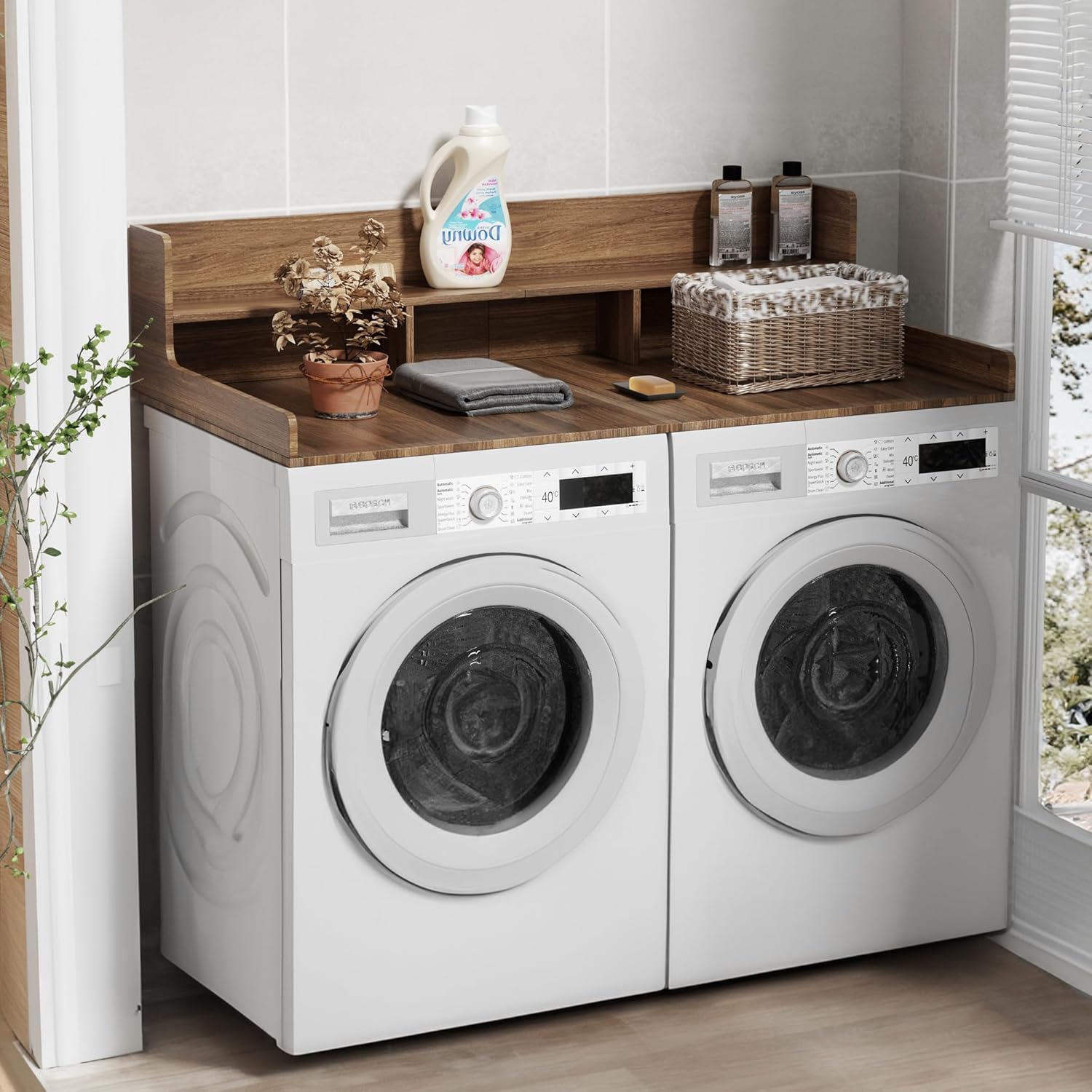 Two-Layer Foldable Washer Dryer Countertop, 27.5