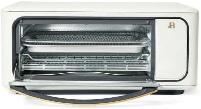 Beautiful Infrared Air Fry Toaster Oven, 9-Slice, 1800 W, by Drew Barrymore (White)