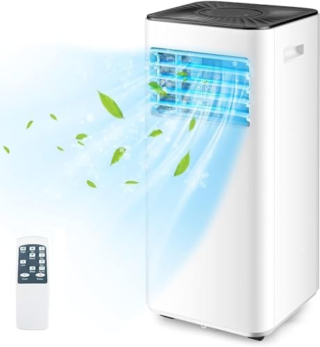 ARLIME Portable Air Conditioners, 10000 BTU Air Unit Cools up to 350 sq. ft. Freestanding Air Cooler w/Fan & Dehumidifier, Remote Control, Universal Casters for Home Office
