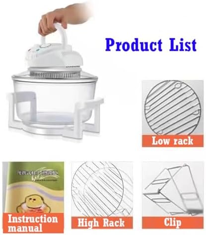 Air Fryer 8-in-1, Compact Air Fryer with 12L Capacity, Microwave, Freezer & Dishwasher Safe, Non Toxic Glass Portable Cooking System, 6 Cup Glass Containers,Air Fry