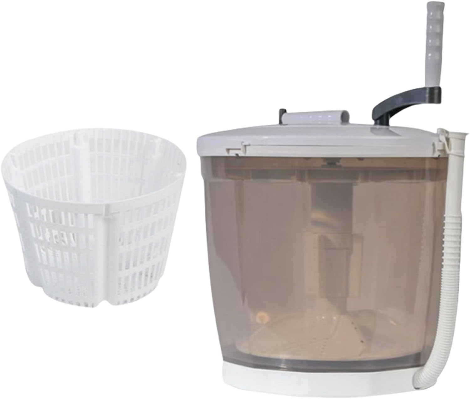 Portable Manual Laundry Washer and Spins Dryer Hand Crank Operated Washing Machine for Camping Travel Apartments