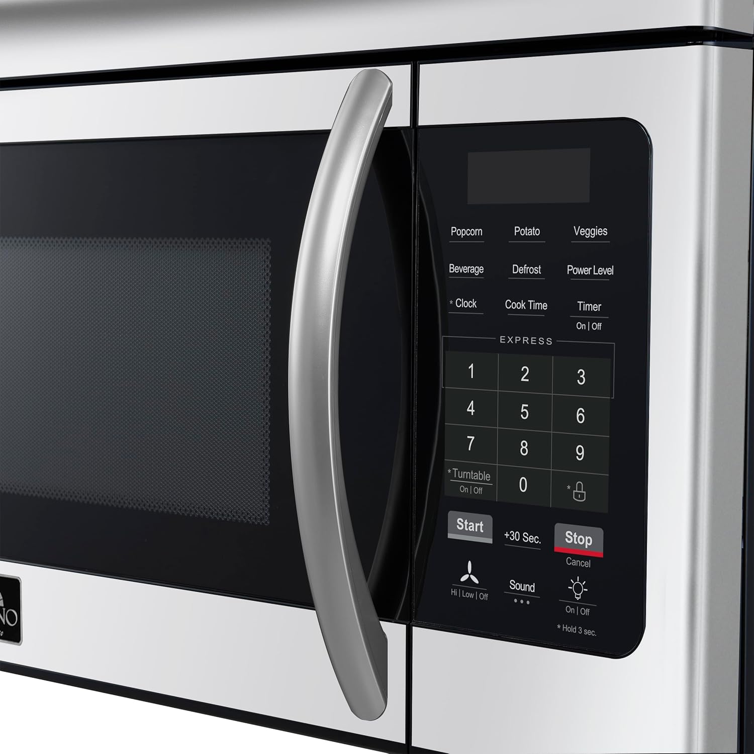 FORNO Scalo 30” Over-the-Range Microwave in Stainless Steel – 1.6 cu.ft. Capacity, 300 CFM Ventilation System, Touch Control Panel, LED Lighting, Multiple Cooking Presets – FOTR3007-3