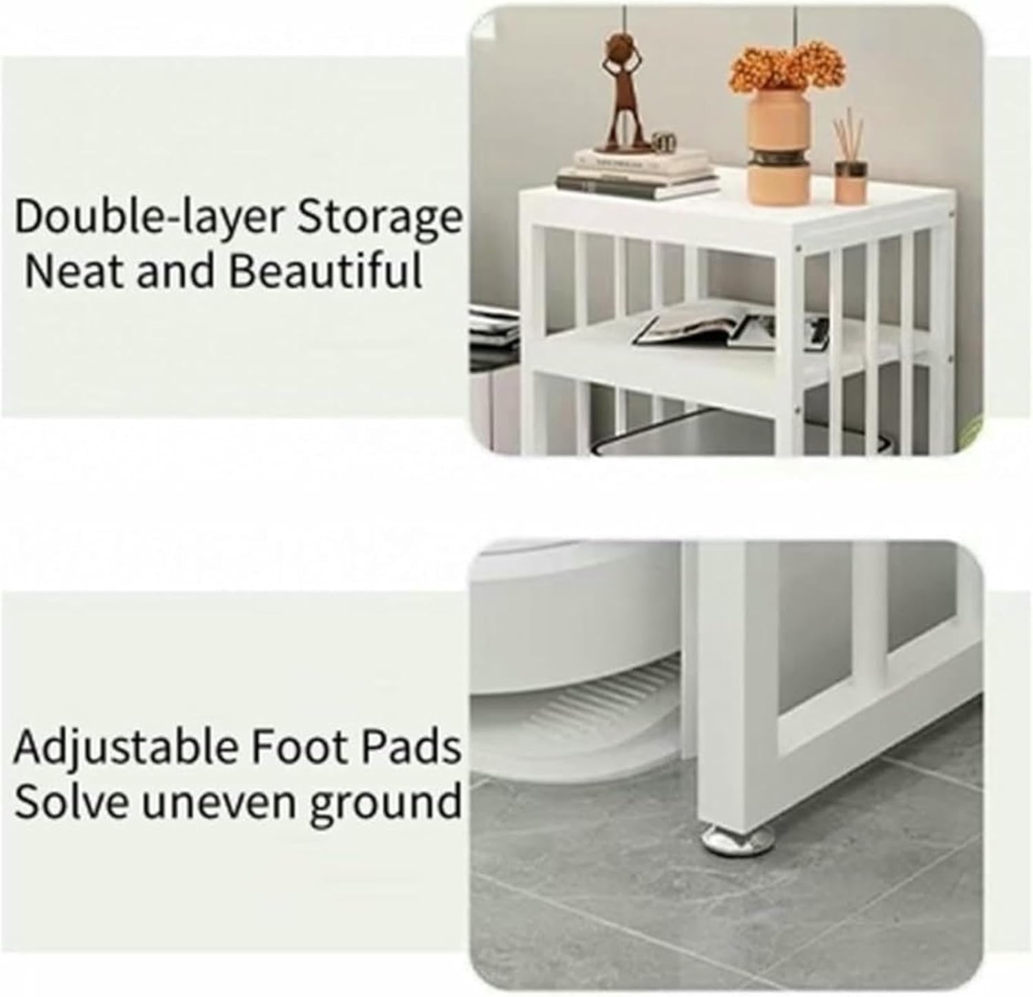 Tall Robot Vacuum Hidden Cabinet, Multi-Functional Modern Vacuum Storage Stand, Household End Side Table, Fish Tank Stand, Space-Saving Organizer for Living Room