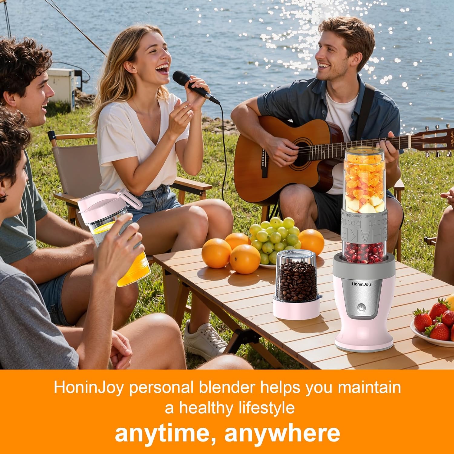 10 In 1 Personal Blender And Grinder Combofor Kitchen, Smoothie Juicer Machines Vegetable And Fruit, For Shakes And Smoothies, Smoothies Maker With 2 Portable Cup, Pink