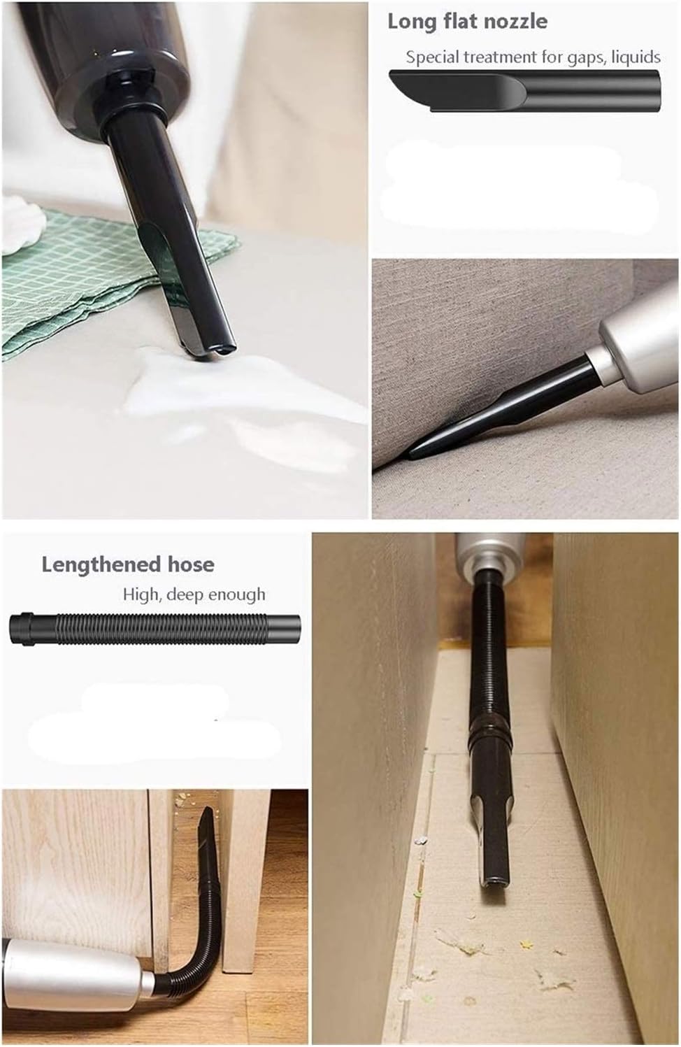 Car Vacuum 4800PA Strong Suction DC 12V Wet Dry Handheld Portable Pet Hair Cleaner (Color : B)