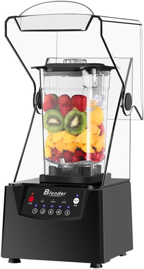 Smoothie Blender,2200W Multifunction Commercial Quiet Blender With Sound Shield,2LProfessional Countertop Blender with 2 cups,Household Quiet Blender,Ice crusher, wall breaker, smoothie making machine