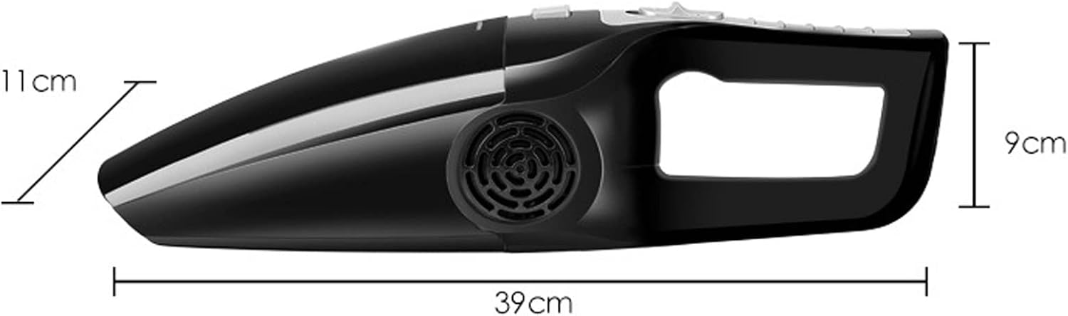 Vacuum Cleaners Powerful Handheld 12V Mini Vacuum Cleaner Vacuum Cleaner High Suction Wet and Dry Vacuum Cleaner (Color : Black) (Black)