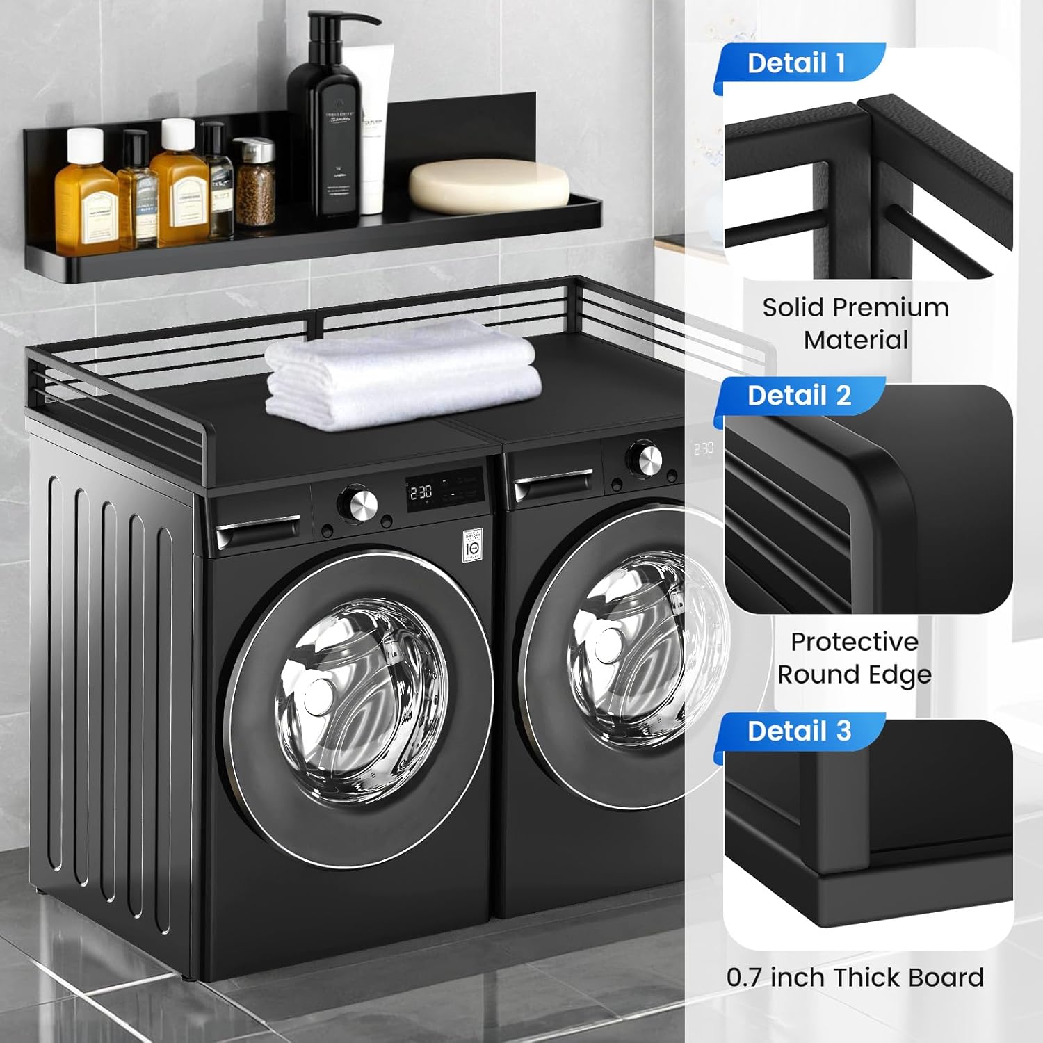 Metal Washer Dryer Countertop, 27.5