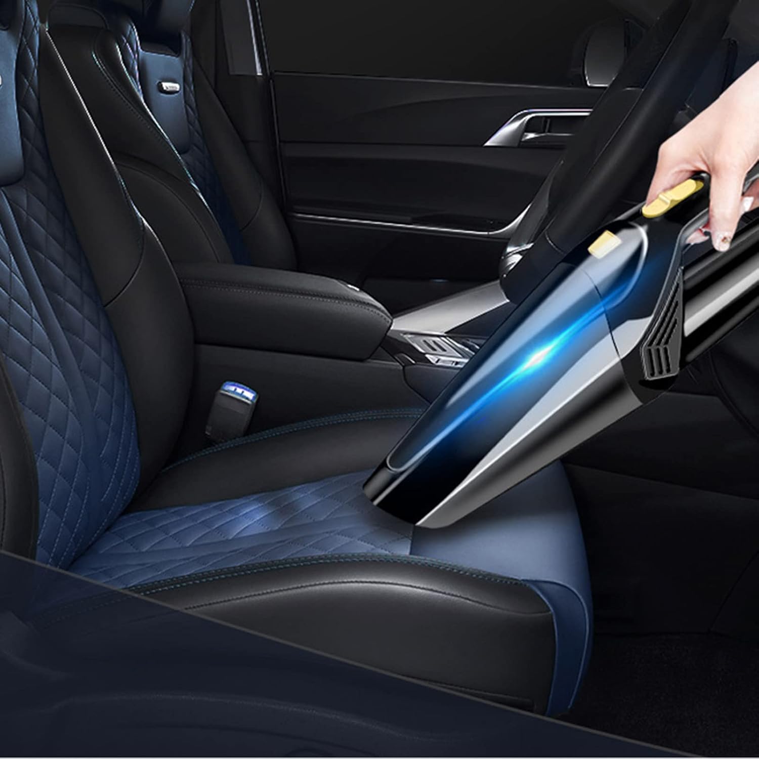 Car Vacuum 8000Pa High Power Strong Suction Wireless Portable Handheld Vac for Car Interior, Home, Office,Green
