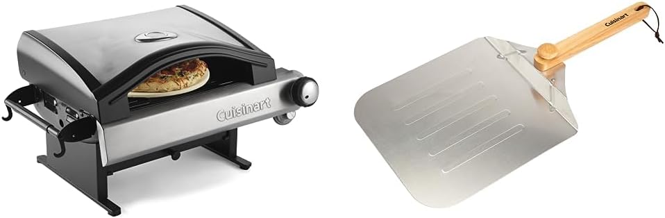 Cuisinart CPO-600 Portable Outdoor Pizza Oven & CPP-612 Aluminum Pizza Peel, 12
