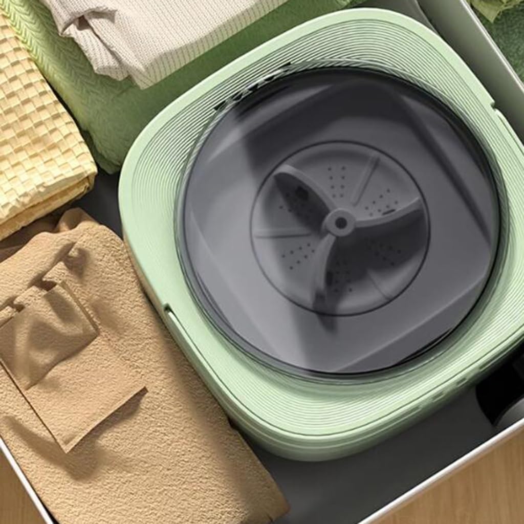 Folding Washing Machine, Small And Large Capacity Portable Washing Machine For Underwear Or Small Items, Suitable For Apartments, Laundry, Camping, RV, Travel (Color : Purple, Size : 42 * 40cm)