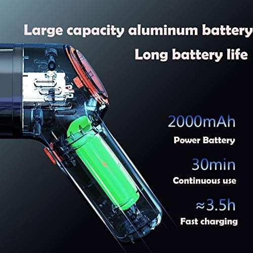 Car Vacuum Cleaner New Upgrade Wireless Charging Powerful Mini High-Power 8000Pa Suction Handheld Used in Homes and Cars(Color:Green), Size