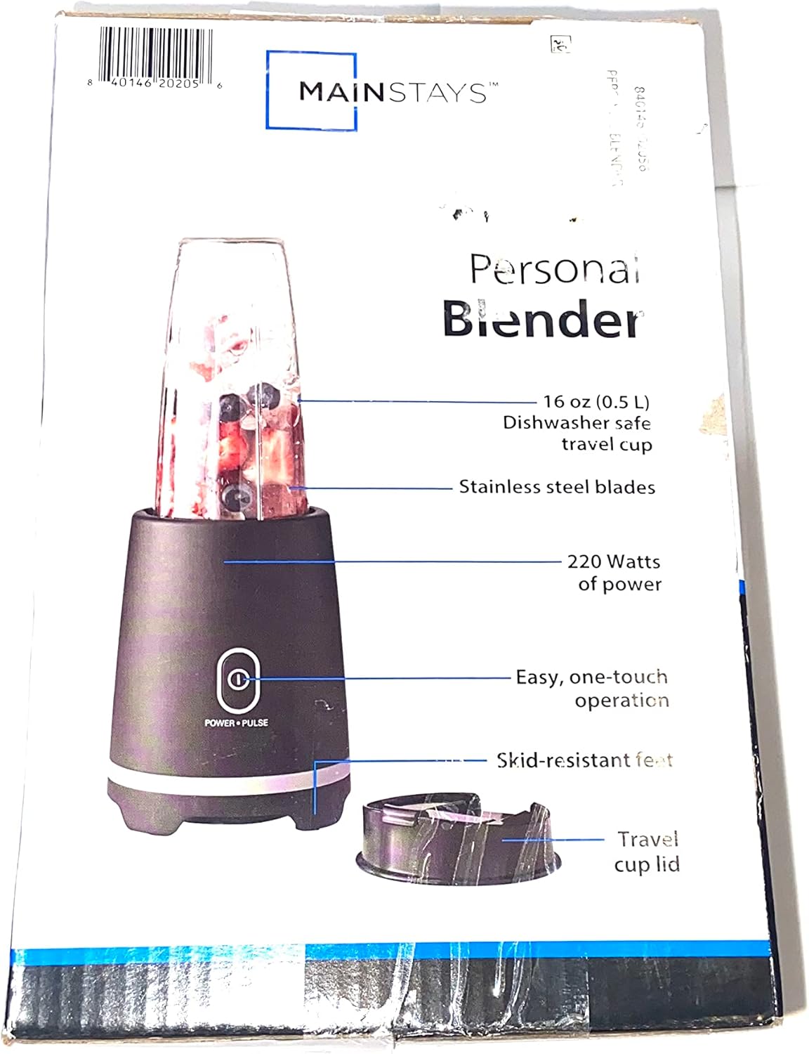 Mainstays Personal Black, White Blender (Black)