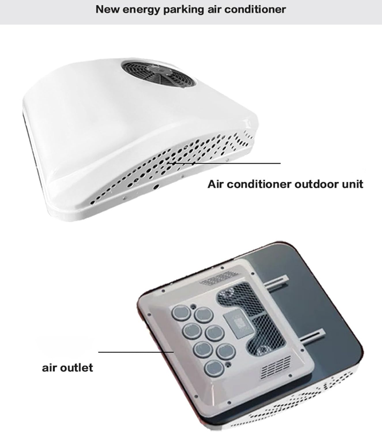 Vehicle Heating and Cooling Air Conditioner 12/24V Dual Temperature Electric Inverter Parking Air Conditioner