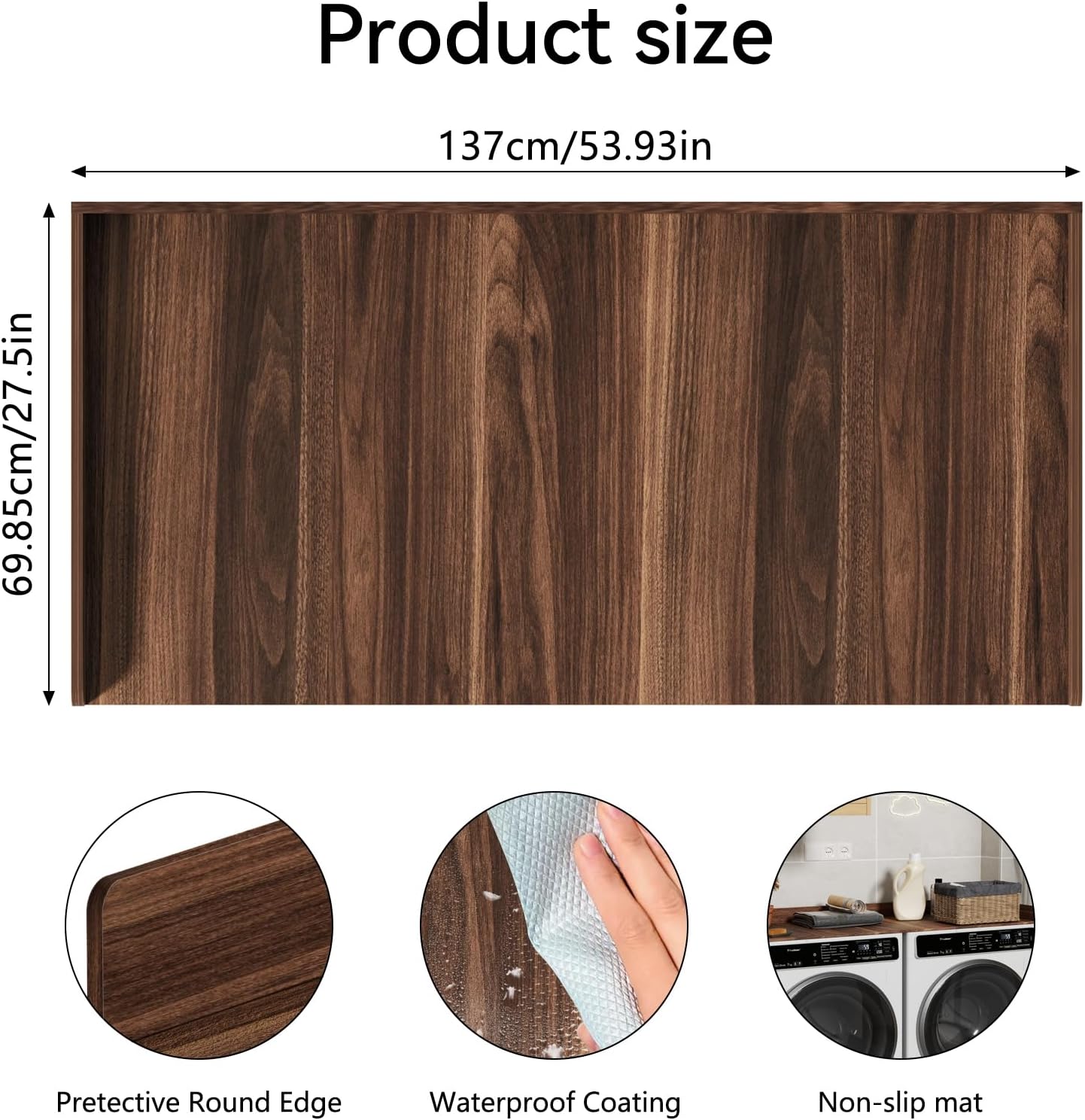 Walbest Washer Dryer Countertop, 54