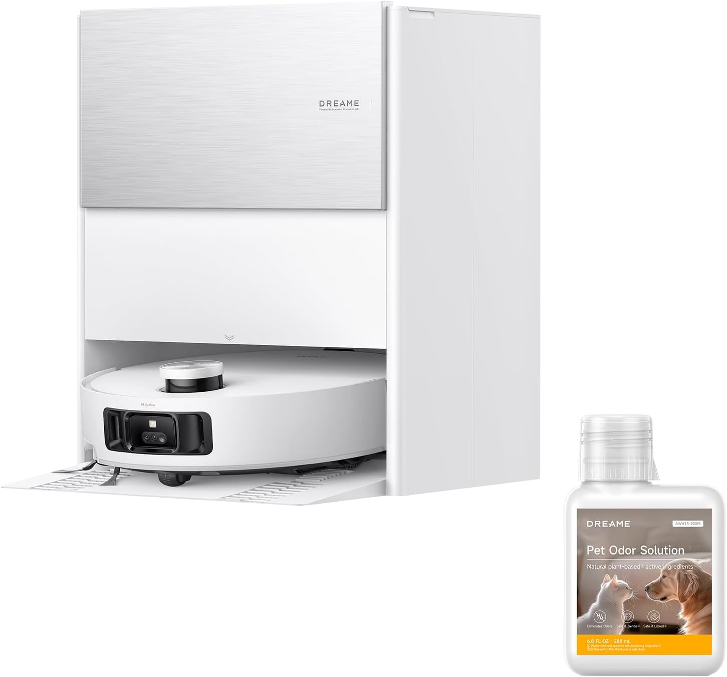 DREAME Aqua10 Roller Robot Vacuum & Pet Odor Solution 33.8 FL OZ(1L)