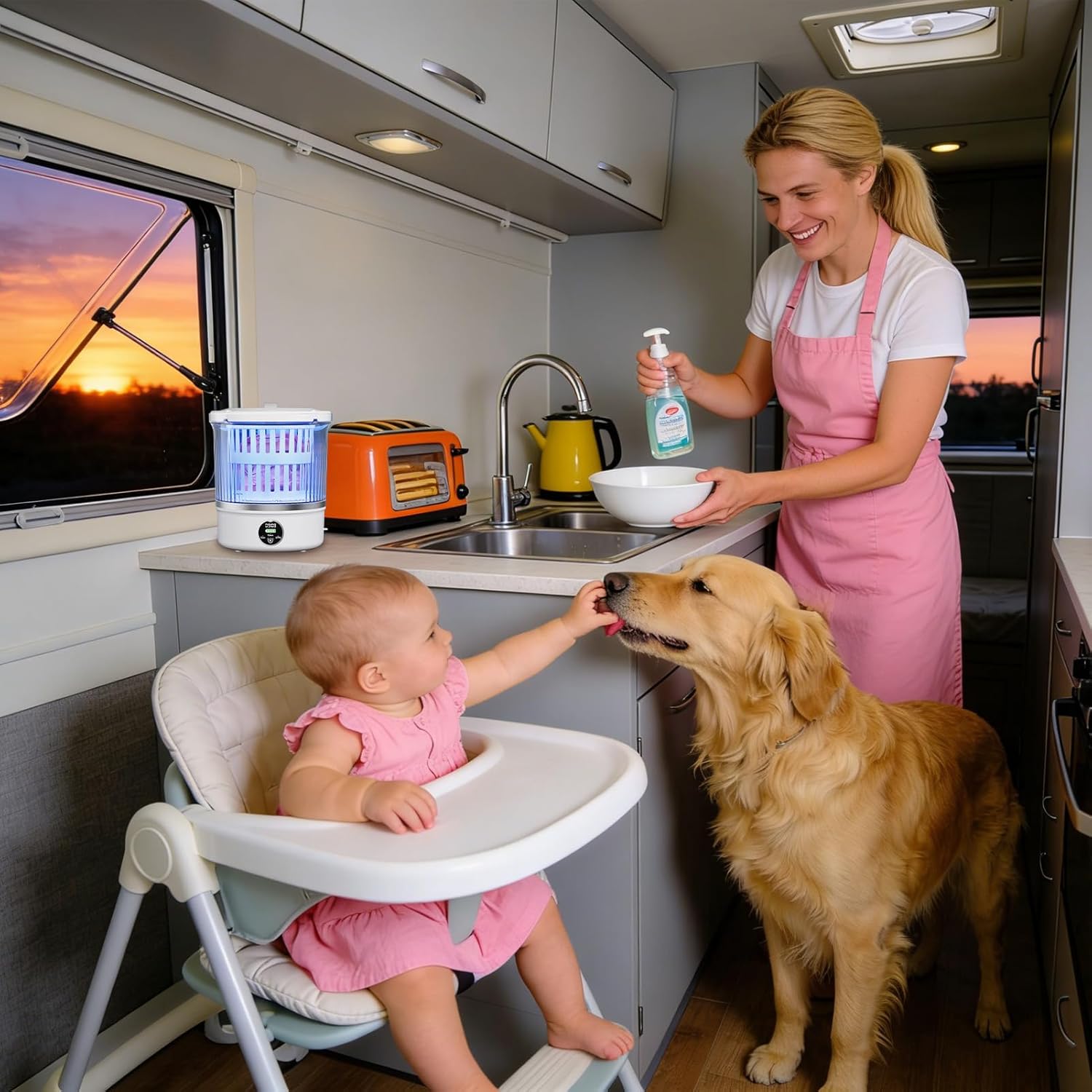 Portable Washing Machine, Rechargeable Waterproof Washer, 23x19.5x19.5, Compact Laundry Washer, Portable Clothes Cleaner, Non?slip Washing Design, For Home Use, Dorm Living, Travel Camping