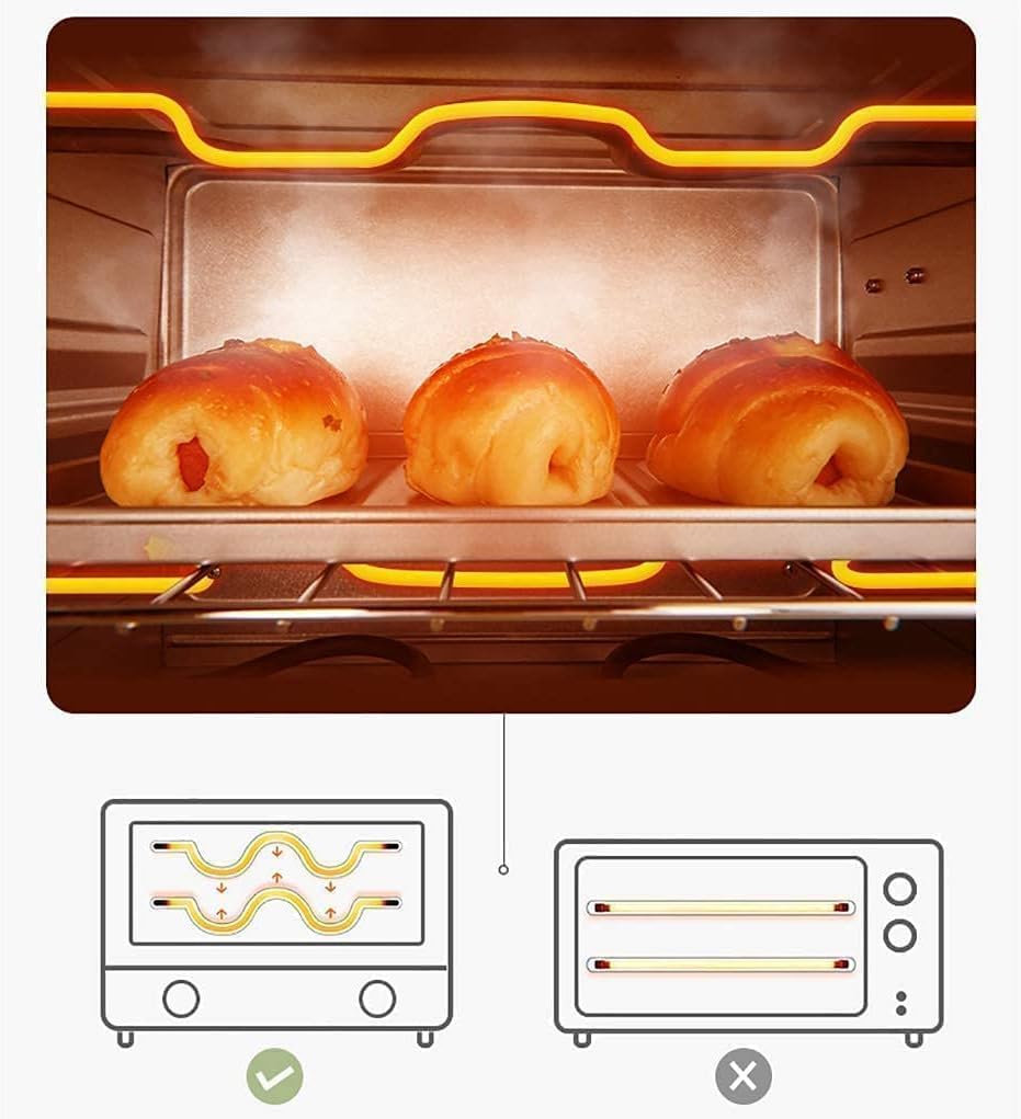 oven mini oven air fryer oven 9L Mini Oven,Adjustable Temperature 50-230 ℃ and 30 Minutes Timer Household Baking Multifunctional Cake Oven Convection Countertop Toaster Oven Toaster Oven Air Fryer,