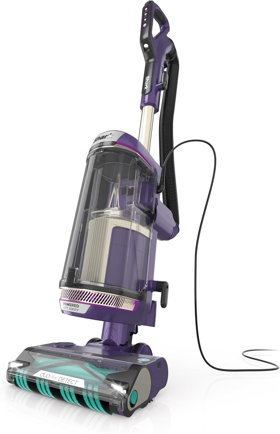 SHARK POWERDETECT Upright Vacuum Cleaner with DuoClean Technology, Odor Neutralizer Technology, Powered Lift-Away, Self Cleaning Brushroll, Anti-Allergen Complete Seal (Renewed) (Eggplant)