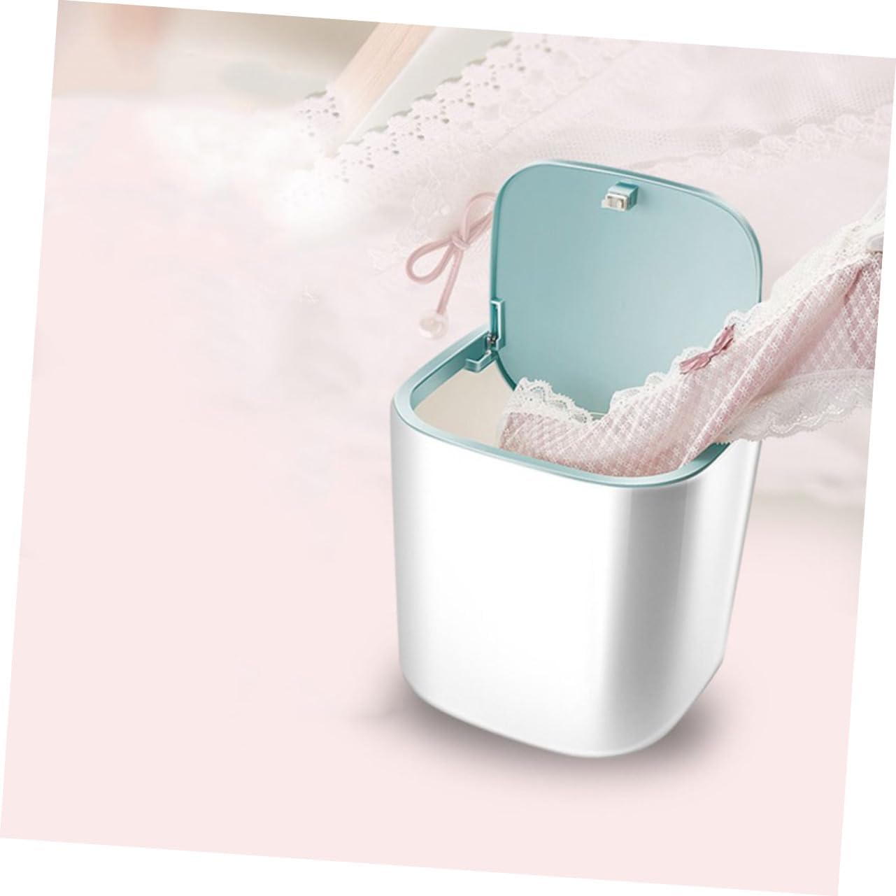 Portable Mini Washing Machine Household Turbine Washer for Travel Compact Non-Electric Clothes Washer with Blue Drum