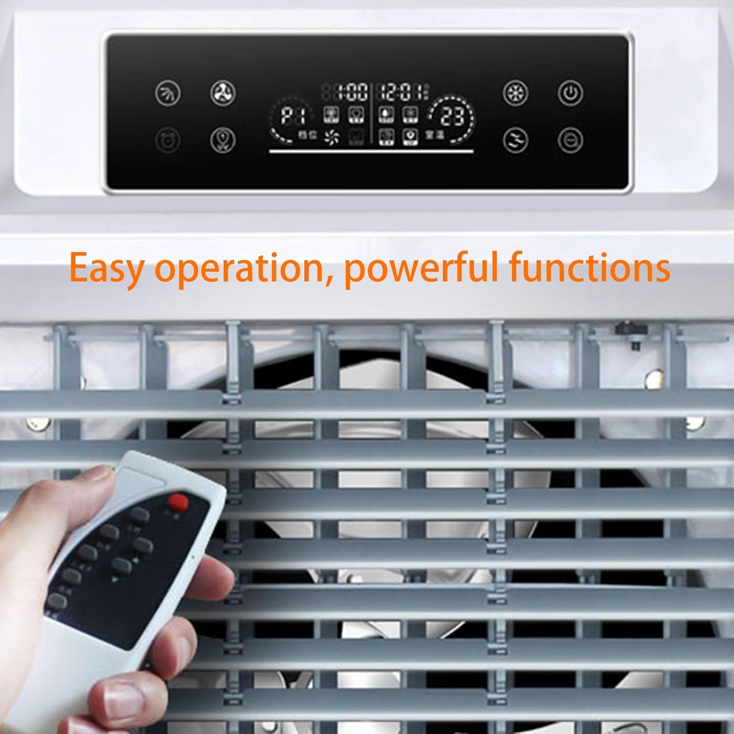 Swamp Cooler, Evaporative Air Cooler with 3-Speed and 9H Timer, Portable Air Conditioner for Room Office Patio Garage Use