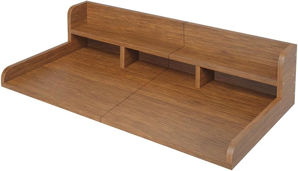 Washer Dryer Countertop with Non-Slip Pads, Laundry Wood Shelf Topper with Edge, Double Layer Organizer for Washer and Dryer Laundry Hamper Counter Storage Organization (White)