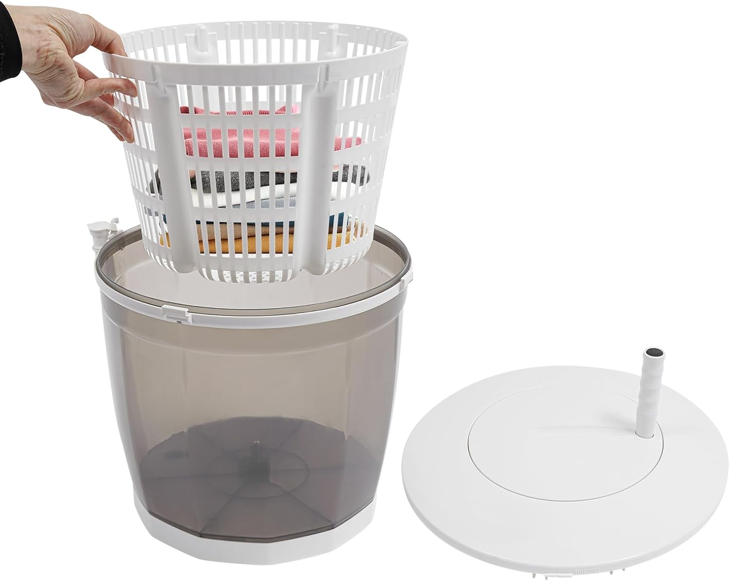 Portable Manual Washer & Dryer Machine, 2 in 1 Non-Electric Washing Machine, 2kg Washing Capacity, Mini Traveling Outdoor Washer for Apartments, Camping,Travel, Indoors or Outdoors