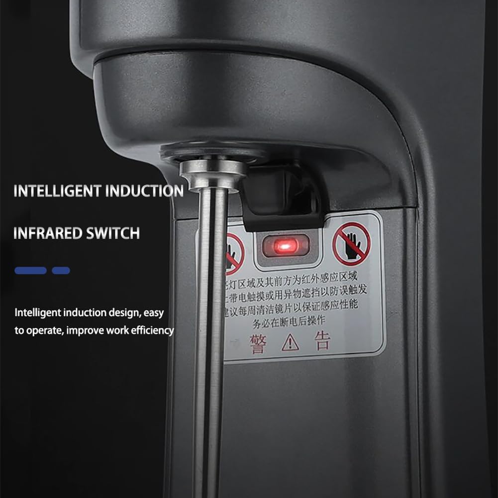 Automatic Milkshake Machine, Stainless Steel Commercial Drinks Mixer Blender Shaker, Electric Infrared Induction Milk Shake Mixer with 5 Gear Adjustable Speed, for Restaurant Coffee Shop Beverage B