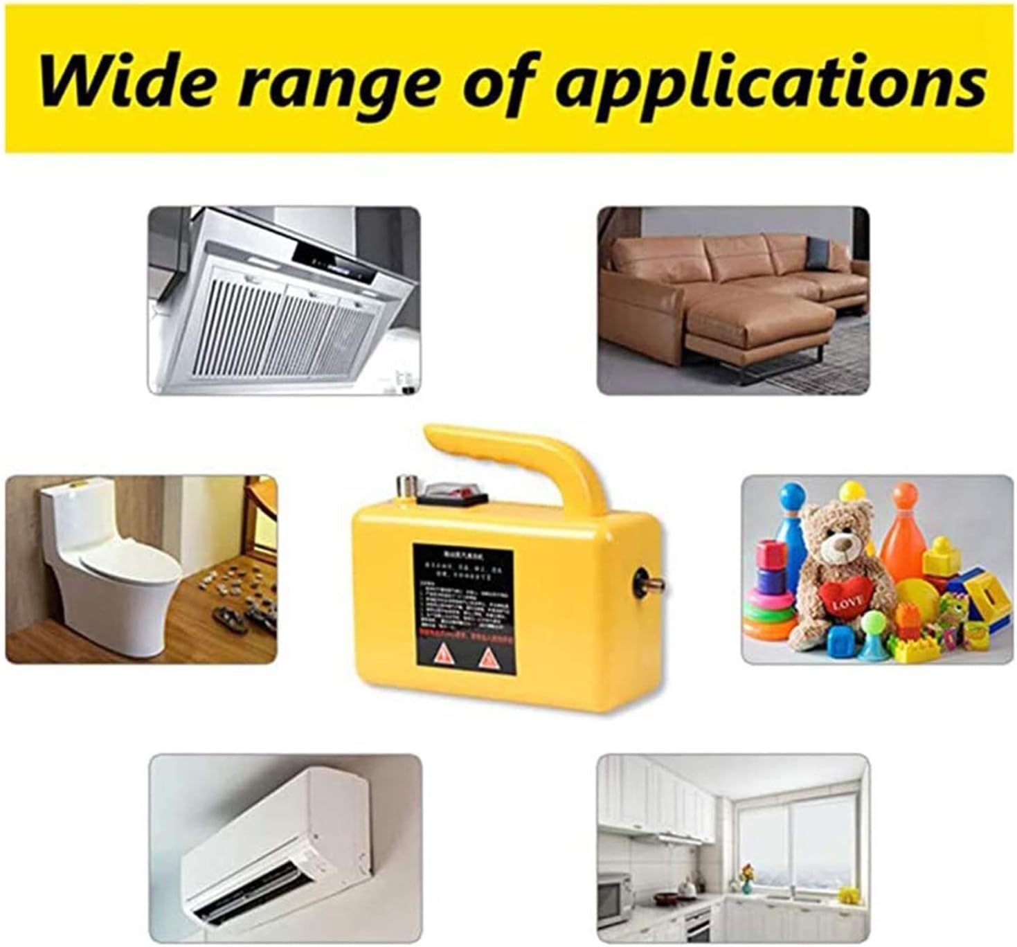 Hand-held Portable Steam Cleaning Machine Automatic Pumping(Yellow,110v)