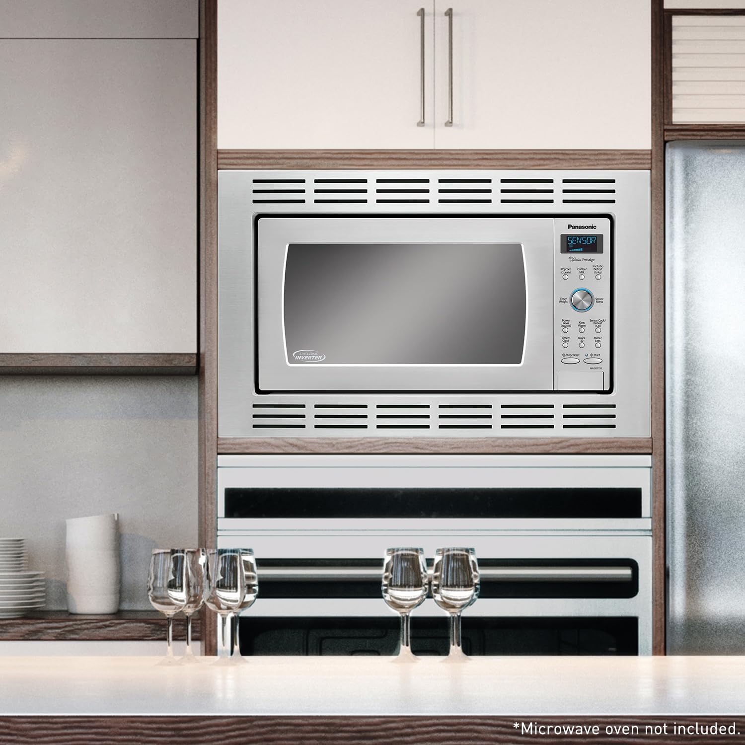 Panasonic 27” Microwave Trim Kit for Panasonic 1.6 cu ft Microwave Ovens – NN-TK722SS (Stainless Steel)