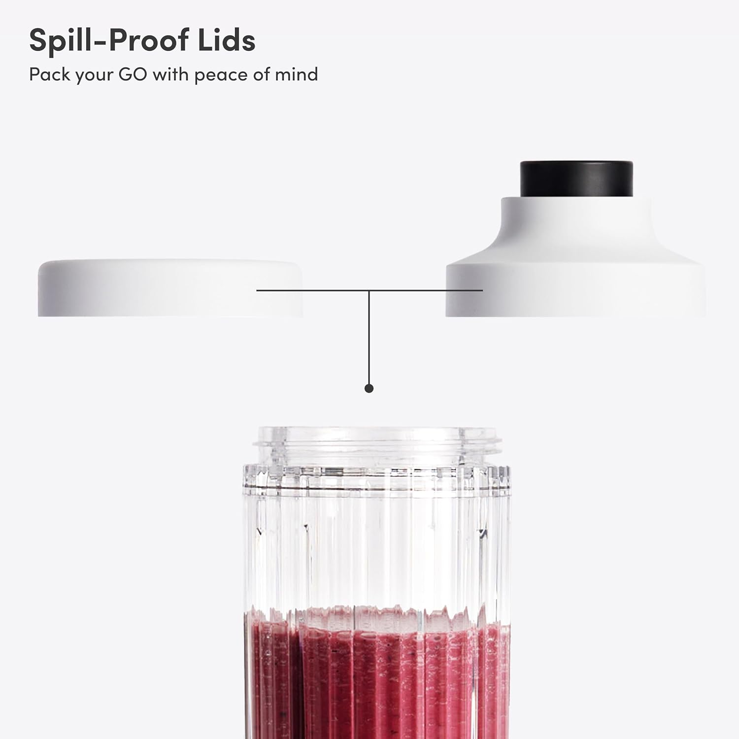 Beast GO Cordless, Premium Portable Blender for Shakes & Smoothies, 22oz Vessel, Blends Ice & Frozen Fruit, Travel-Ready, Rechargeable USB-C Battery, Drinking Lid and Straw System (Cloud White)