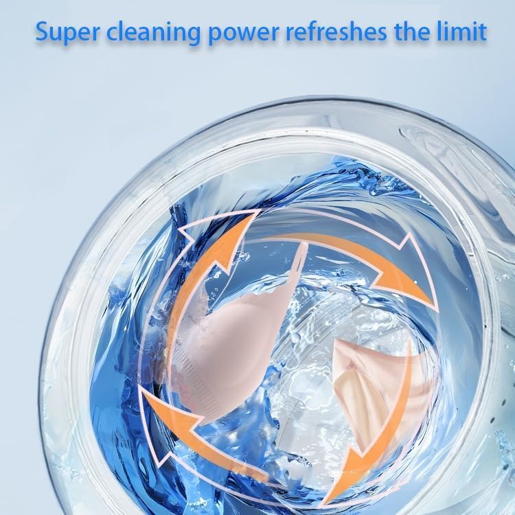 Underwear Washing Machine, Upgrade Mini Portable Washing Machine Rechargeable Underwear Washer Deep Cleans Small Clothes for Apartment, Dorm, RV, Travel & Hotel Use (1.5L)