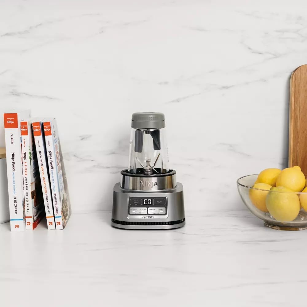 Ninja Foodi Smoothie Bowl Maker & Nutrient Extractor Blender, 1200WP Power, smartTORQUE, 4 Auto-iQ Presets, Stainless Steel, BPA-Free, Includes 14oz Bowl, 24oz Cup, Dishwasher Safe, Ice Crushing