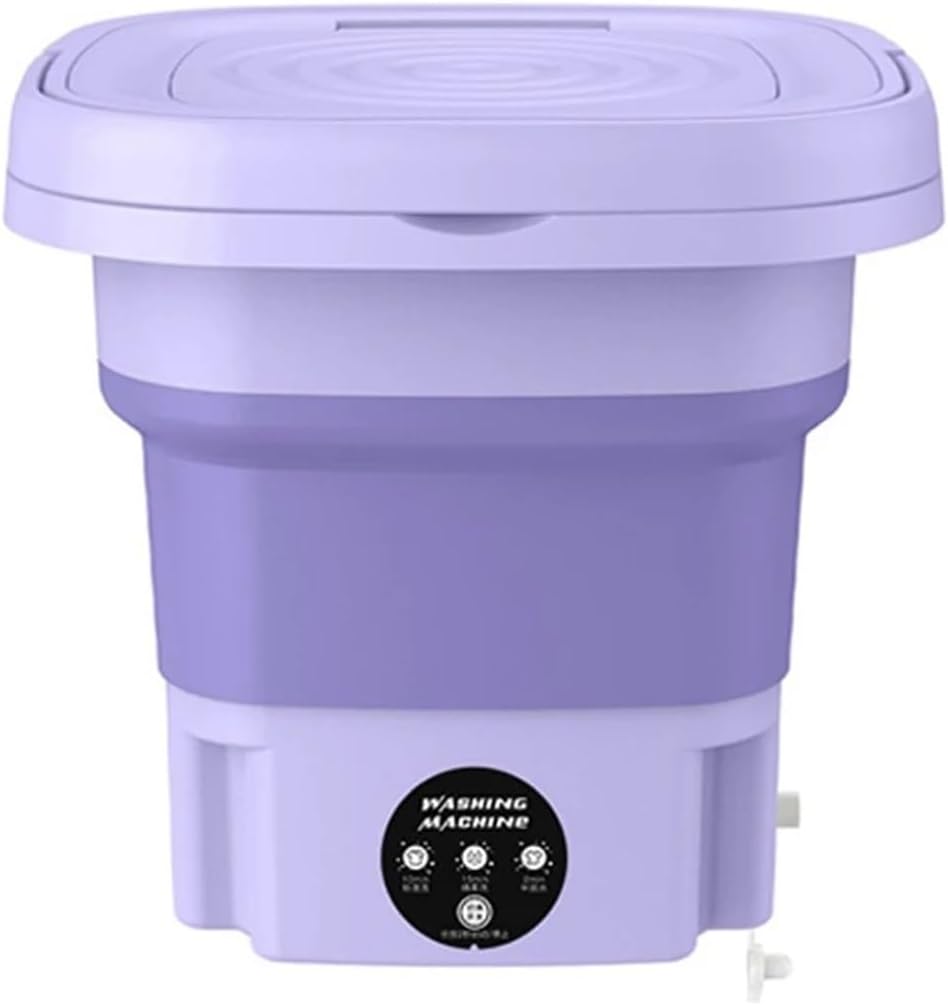 Portable Small Foldable Washing Machine with Spin Dryer For Socks Underwear Panties Washer Household Mini Washing Machine,for Travel,Camping, RV & Dorms