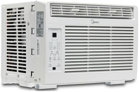 Midea 6,000 BTU 115V Window Air Conditioner w/Comfort Sense Remote, up to 250 Sq. ft., White, Cooling Modes: Cool, Dehumidify, Ventilate - MAW06R1WWT-T