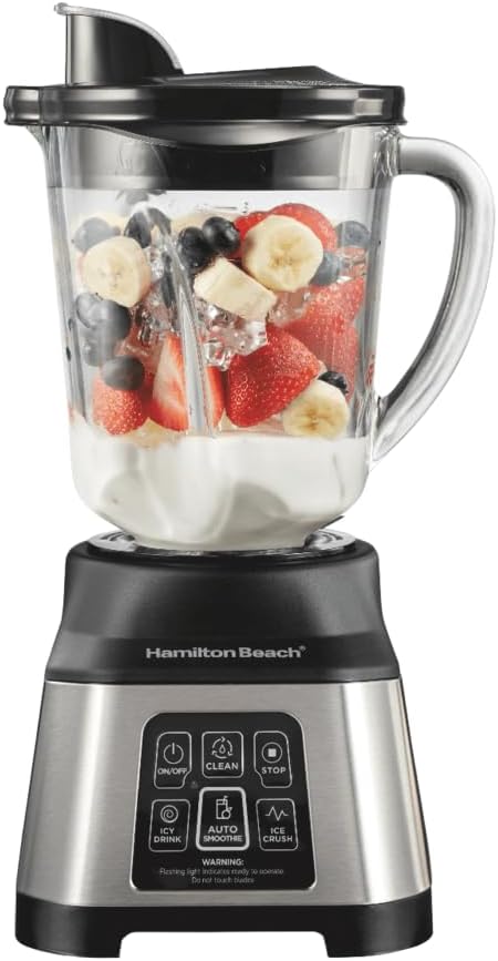 Hamilton Beach Blender and Toaster Bundle - 850W Smoothie Blender with 5 Functions, Wave Action System and 40oz Jar plus 2 Slice Toaster with Extra Wide Slots and Bagel Setting
